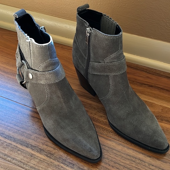 Grey Suede Ankle Boots - Great Used Condition! - Picture 2 of 6